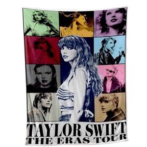 ERAS TOUR TAYLOR SWIFT LAP THROW 50”x40” BLANKET SWIFTIE MERCH KELCIE SHOWGIRL